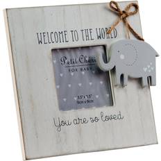 Blue Photo Frames Petit Cheri Welcome To The World 3.5 x 3.5 in Photo Frame