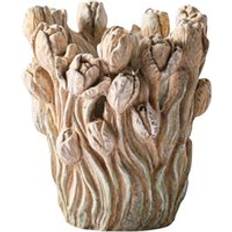 Home ESPRIT Vase Hem Grå Cement Tulpan 21 x 21 x 23 cm Vas