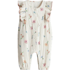 Babies Jumpsuits Children's Clothing H&M Frilled Muslin Romper Suit - Beige