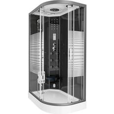 Duschkabinen Home Deluxe Dampfdusche BLACK PEARL 120 x 80 cm Rechts 1200x800x2200mm