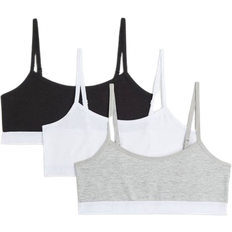 Multifärgade Linnen Barnkläder H&M Mädchen 3er-Pack Jerseytops Weiß 170
