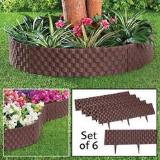 Rattan Effect Lawn Edging Pack of 6