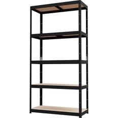 GoodHome Ryle 5 Shelf HDF Steel Unit 1790mm 900mm 400mm Shelving System