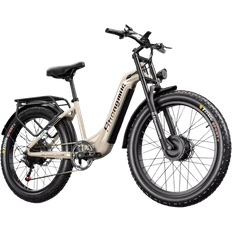Fatbike el cykel Shengmilo 2000W Electric Bike with Dual Motors - Light Yellow