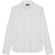 Marc O'Polo Long Sleeved Blouse In Stretch Poplin Quality - White