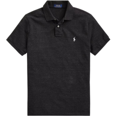 Polo Ralph Lauren Sort Polotrøjer Polo Ralph Lauren Piqué Slim Fit Polo - Black Marl Speckled
