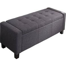 Black Storage Benches GFW Verona Charcoal Storage Bench 104x39cm