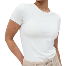 Viskos Linnen Gina Tricot Soft Touch Top - Off-White