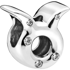 Pandora Sparkling Taurus Zodiac Charm - Silver/Transparent
