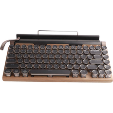 Tangentbord typewriter Typewriter Keyboard 83 Keys Vintage Wireless Bluetooth Mechanical Keyboard with Metal Round Cap