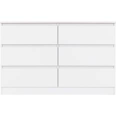 SECONIQUE Walker White Chest of Drawer 121.5x77cm