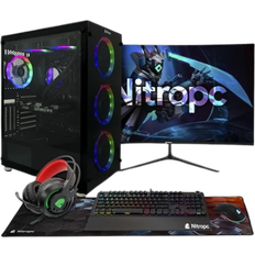 NitroPC Complete Gaming PC Diamond Plus Intel Core i7-13700KF RAM 32 GB DDR4 SSD 2 TB Nvidia GeForce RTX 3060 12 GB Windows 11 Home Monitor 27" and Accessories