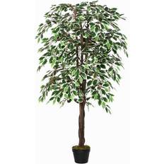 Plastic Interior Details OutSunny Ficus Green Artificial Plant