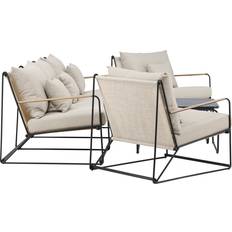 Venture Home Palazzo Sofasæt Med Sofa 2 Stole Og Bord Sort Og Beige Loungesæt