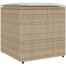 VidaXL Dynlådor vidaXL Förvaringsbox Beige och Gräddvit Polyesterkudde