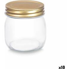 Gold Transparent 180 ml Jar Set of 18 Units