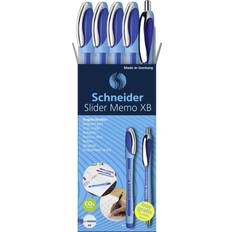 Hobbymaterial Schneider 4er-Aktionspack Kugelschreiber »Slider Memo XB« 1502 blau 1 Kugelschreiber »Sl blau