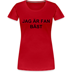 Slitstarka T-shirts My Angry Socks Jag Är Fan Bast Premium T-shirt Women - Red
