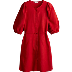 Rød Kjoler H&M Linen Blend Dress - Red