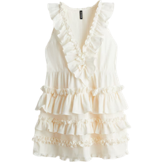 H&M Dress With Ruffles - White