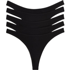 H&M 5-pack Cotton Thong Briefs - Black