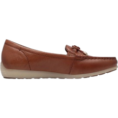 Tamaris Leather Loafers - Brown