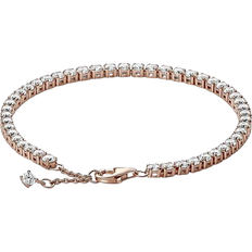 Pandora Sparkling Tennis Bracelet - Rose Gold/Transparent