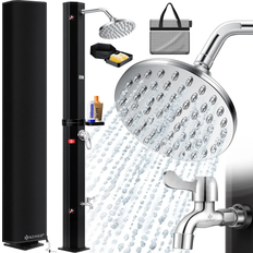 Docce da Esterno Kesser Solar Shower 40-60 Litri Doccia Solare Da Giardino Acqua Calda Max. 60°C Incl. Piatto Doccia Nero