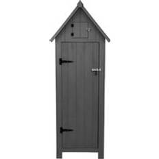 MonsterShop Wooden Garden Shed Dark Grey (Building Area )