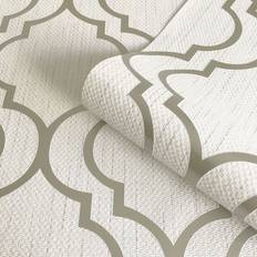 Belgravia Amelie Trellis Cream Blown Vinyl Wallpaper
