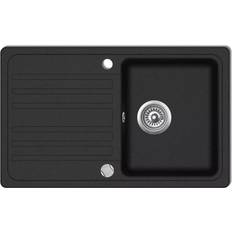 vidaXL Lavandino Cucina Granito Singolo Scolapiatti Reversibile Nero