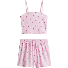 H&M Set With Tank Top & Shorts - Pink/Cherries (1285976004)