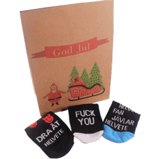 A Stylish Christmas Gift Bag with Premium Socks 3-pack - Multicolour