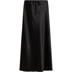H&M Satin Drawstring Skirt - Black