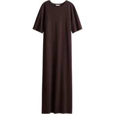 T-shirtklänningar H&M Long T-shirt Dress - Dark Brown