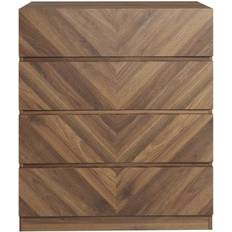 Brown Chest of Drawers GFW Taranto Walnut Chest of Drawer 77x89cm