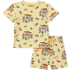 86/92 Nattplagg Pippi Kortärmad Pippi Långstrump-pyjamas Svea - Yellow/Rose