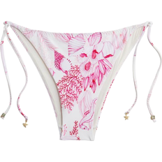 H&M Tie Tanga Bikini Bottoms - White/Pink Patterned