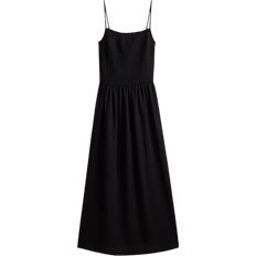 H&M Smocked Strappy Dress - Black