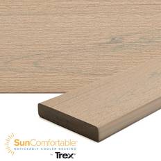 Timber Trex Transcend Lineage 1-in x 6-in x 16-ft Carmel Square Composite Deck Board Brown CL010616TLS01
