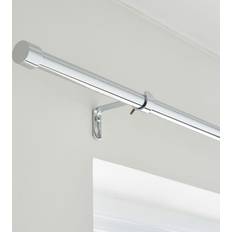 Chrome Curtain Rods Dunelm Stud Extendable Metal 210cm