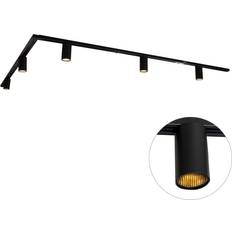 QAZQA Belysning QAZQA Modernt Skensystem Med 5 Svarta Spotlights 1-Fas GU10 50 mm Spotlight