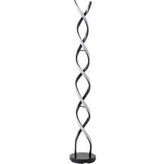 Black Floor Lamps ValueLights Infinity Matte Black Floor Lamp 120cm