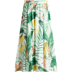 H&M Voluminous Maxi Skirt - White/Patterned