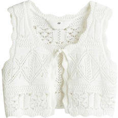 Strickwesten H&M Vest in Patterned Knit - White (1294283001)