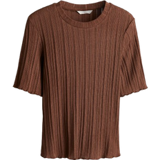 H&M Rib Knit Top - Brown