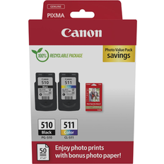 Bläckpatron canon pg 510 Canon Photo Paper Value Pack - Svart/Färg