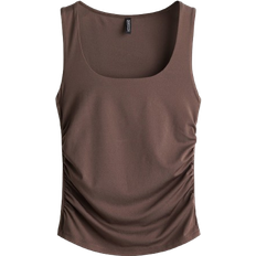 H&M Ruched Vest Top - Brown