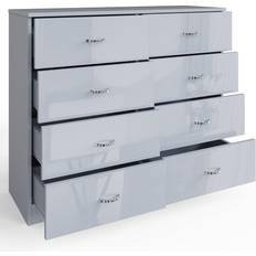 Fwstyle Storage Dresser Grey Chest of Drawer 114x77cm