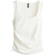 H&M Ruched Vest Top - White